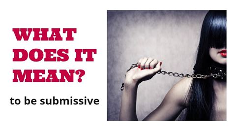 what does submissive mean in english